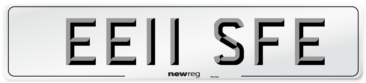 EE11 SFE Number Plate from New Reg